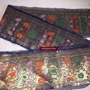 5173 Vintage Zari Border from Sari-WOVENSOULS-Antique-Vintage-Textiles-Art-Decor