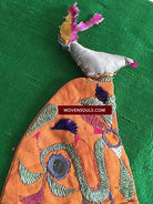 5180 460 SOLD Rare Vintage Textile Covers for Bullock Horns - ANimal Headdress-WOVENSOULS-Antique-Vintage-Textiles-Art-Decor