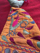 5180 460 SOLD Rare Vintage Textile Covers for Bullock Horns - ANimal Headdress-WOVENSOULS-Antique-Vintage-Textiles-Art-Decor