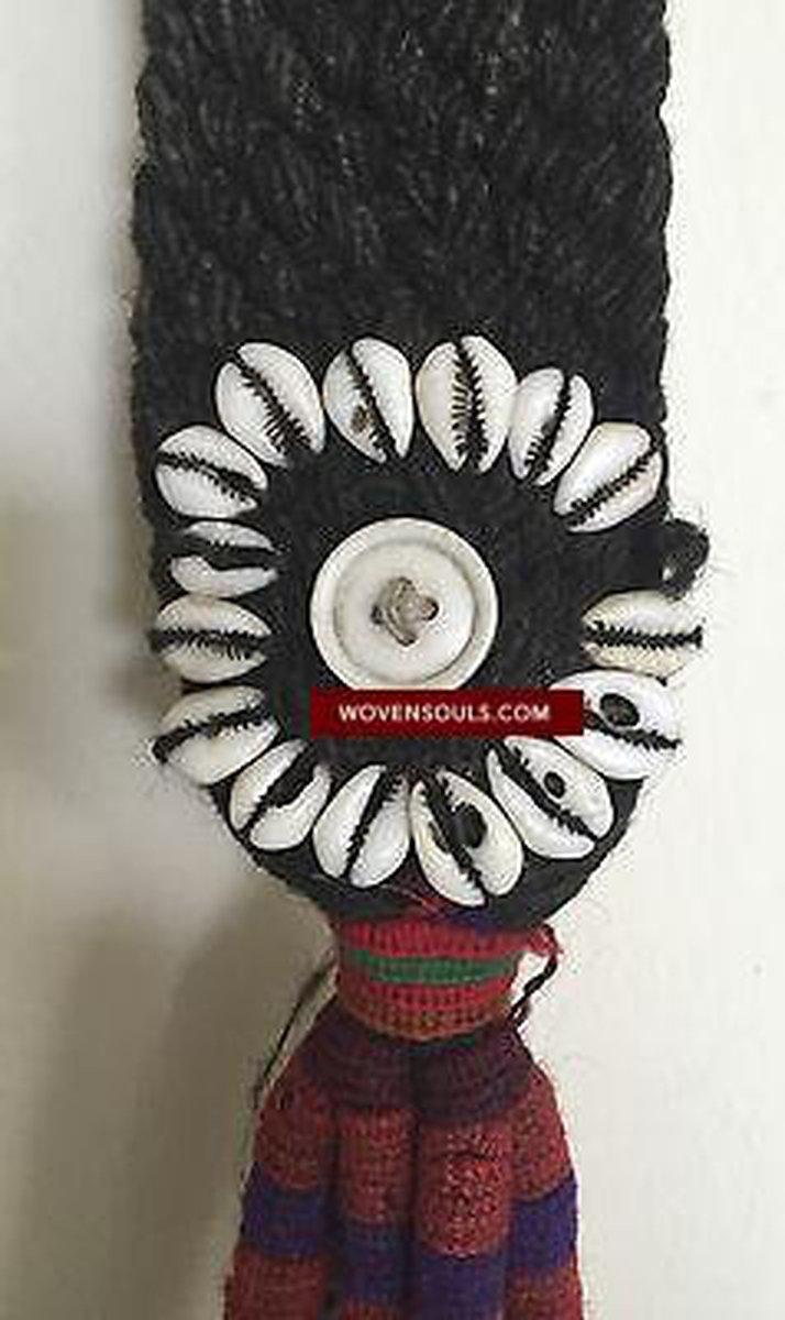 5203 SOLD Vintage Hair Ornament of the Dard Aryan People of Ladakh-WOVENSOULS-Antique-Vintage-Textiles-Art-Decor