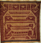 522 Old Tampan Ship Cloth with Superb Drawing-WOVENSOULS-Antique-Vintage-Textiles-Art-Decor