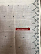 5221 SheerJamdani weaving on superfine Muslin - Scarf - Recently Made/ Stole-WOVENSOULS-Antique-Vintage-Textiles-Art-Decor