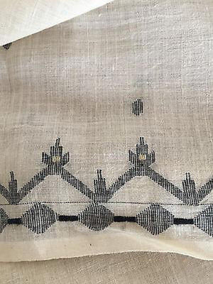 5221 SheerJamdani weaving on superfine Muslin - Scarf - Recently Made/ Stole-WOVENSOULS-Antique-Vintage-Textiles-Art-Decor