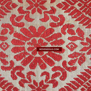 5231 Handwoven Silk Gamocha from Assam - Recently Made-WOVENSOULS-Antique-Vintage-Textiles-Art-Decor
