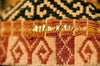 525 Rare Antique Tampan with Three Colors & Woven Metal Strip Remnants-WOVENSOULS-Antique-Vintage-Textiles-Art-Decor