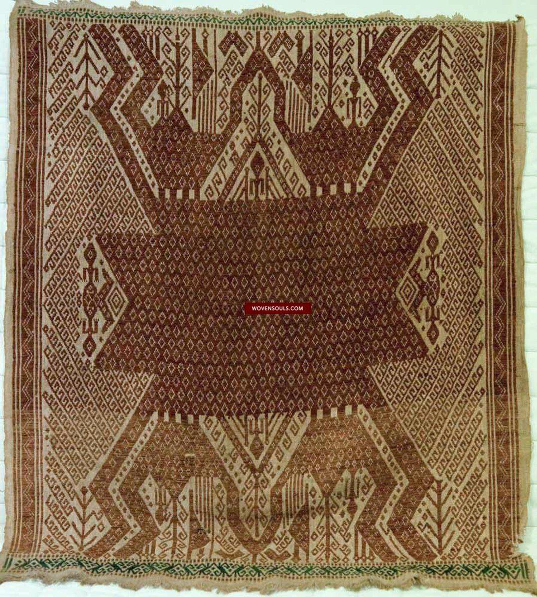 526 RARE Antique Sumatran Tampan Ship cloth Textile Art-WOVENSOULS-Antique-Vintage-Textiles-Art-Decor