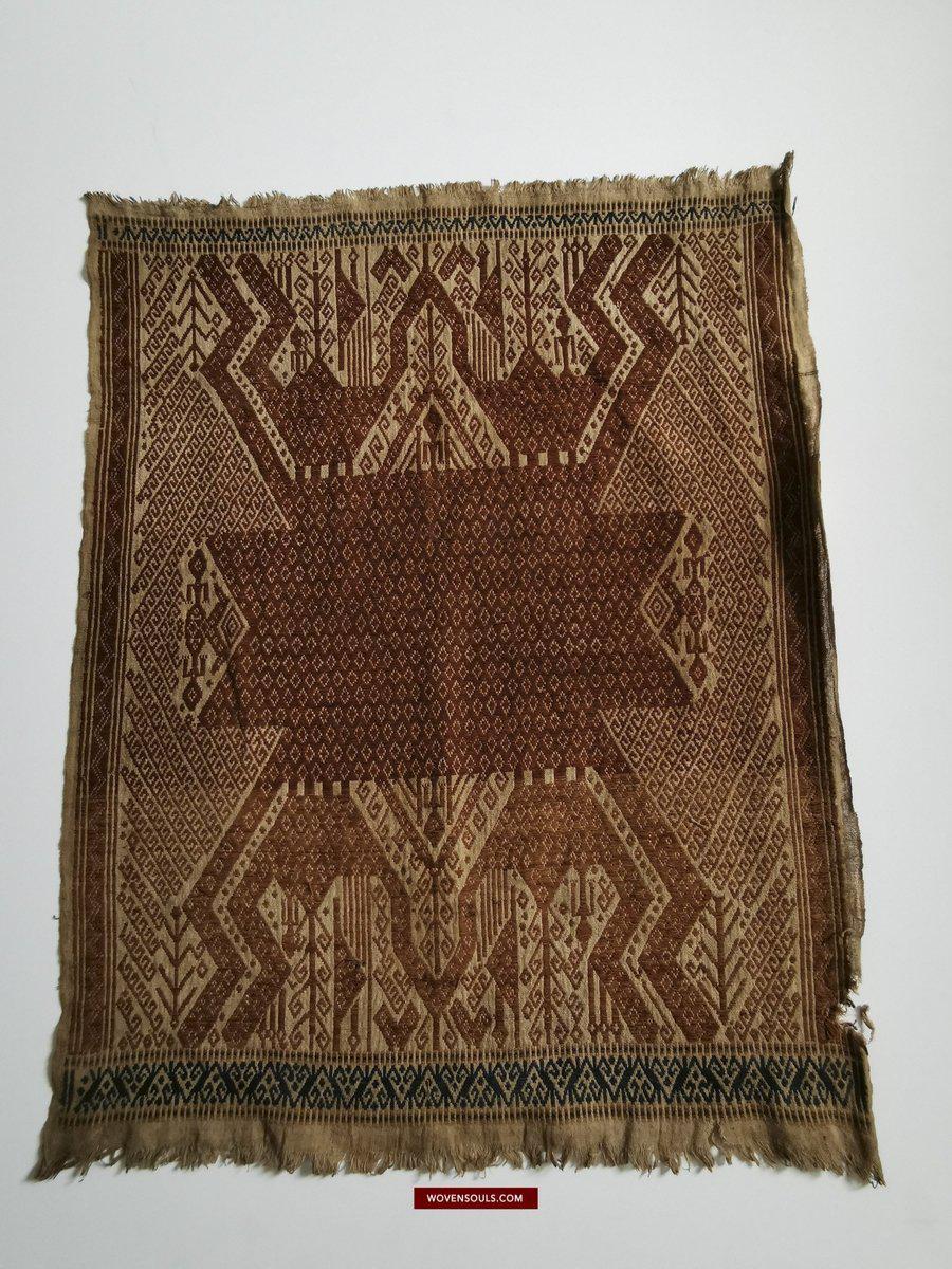 526 RARE Antique Sumatran Tampan Ship cloth Textile Art-WOVENSOULS-Antique-Vintage-Textiles-Art-Decor