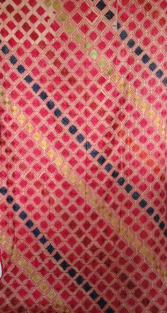 530 SOLD - Rare Old Pachranga Thirma Phulkari Embroidery Textile-WOVENSOULS-Antique-Vintage-Textiles-Art-Decor