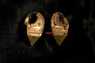 533 SOLD Gold Earrings South India-WOVENSOULS-Antique-Vintage-Textiles-Art-Decor