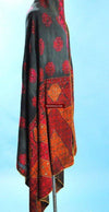544 SOLD Gorgeous Rare Antique Swat Valley Bridal Phulkari Shawl-WOVENSOULS-Antique-Vintage-Textiles-Art-Decor