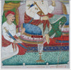 555 Old Indian Miniature Painting - Maharaja in court - Lucknow-WOVENSOULS-Antique-Vintage-Textiles-Art-Decor