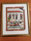 555 Old Indian Miniature Painting - Maharaja in court - Lucknow-WOVENSOULS-Antique-Vintage-Textiles-Art-Decor