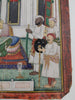 555 Old Indian Miniature Painting - Maharaja in court - Lucknow-WOVENSOULS-Antique-Vintage-Textiles-Art-Decor