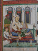 555 Old Indian Miniature Painting - Maharaja in court - Lucknow-WOVENSOULS-Antique-Vintage-Textiles-Art-Decor