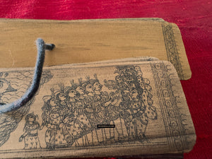 559 Manuscrito indio raro Hoja de palma sánscrita - Boeeta Bandaan - Importante para los amantes del textil