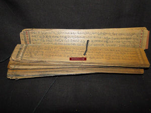 561 Old Indian Palm Leaf Manuscript- Geet Gobind-WOVENSOULS-Antique-Vintage-Textiles-Art-Decor