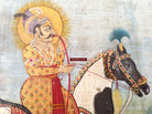 566 Old Rajasthan Painting with Text - Ceremonial Invitation On Wood - SOLD-WOVENSOULS-Antique-Vintage-Textiles-Art-Decor