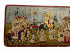 566 Old Rajasthan Painting with Text - Ceremonial Invitation On Wood - SOLD-WOVENSOULS-Antique-Vintage-Textiles-Art-Decor