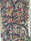 5709 - Deep Beautiful Traditional Art Gond Painting - 'Life of Abundance & Joy'-WOVENSOULS-Antique-Vintage-Textiles-Art-Decor