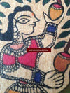 5709 - Deep Beautiful Traditional Art Gond Painting - 'Life of Abundance & Joy'-WOVENSOULS-Antique-Vintage-Textiles-Art-Decor