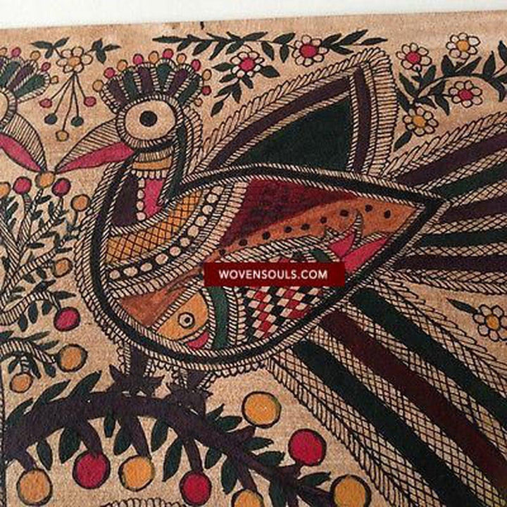 5711 Lovely Frameable Traditional Art Madhubani WOVENSOULS Antique