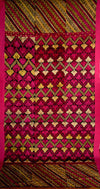 583 Antique Striking Swat Valley Shawl Textile Embroidery - Antique Decor Ethnic Art 