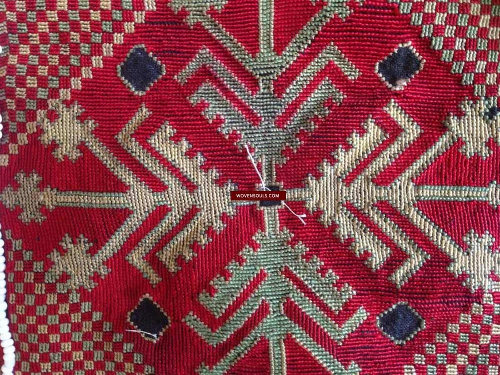 589 Heavy Abbasi Kohistan Superfine Embroidery Wedding Shawl Textile-WOVENSOULS-Antique-Vintage-Textiles-Art-Decor