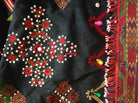 589 Heavy Abbasi Kohistan Superfine Embroidery Wedding Shawl Textile-WOVENSOULS-Antique-Vintage-Textiles-Art-Decor