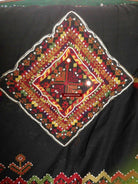 590 Semi Antique Abbasi Kohistan Wedding Shawl Textile with Superfine Embroidery-WOVENSOULS-Antique-Vintage-Textiles-Art-Decor