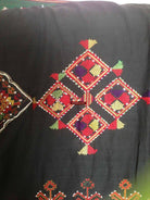 590 Semi Antique Abbasi Kohistan Wedding Shawl Textile with Superfine Embroidery-WOVENSOULS-Antique-Vintage-Textiles-Art-Decor