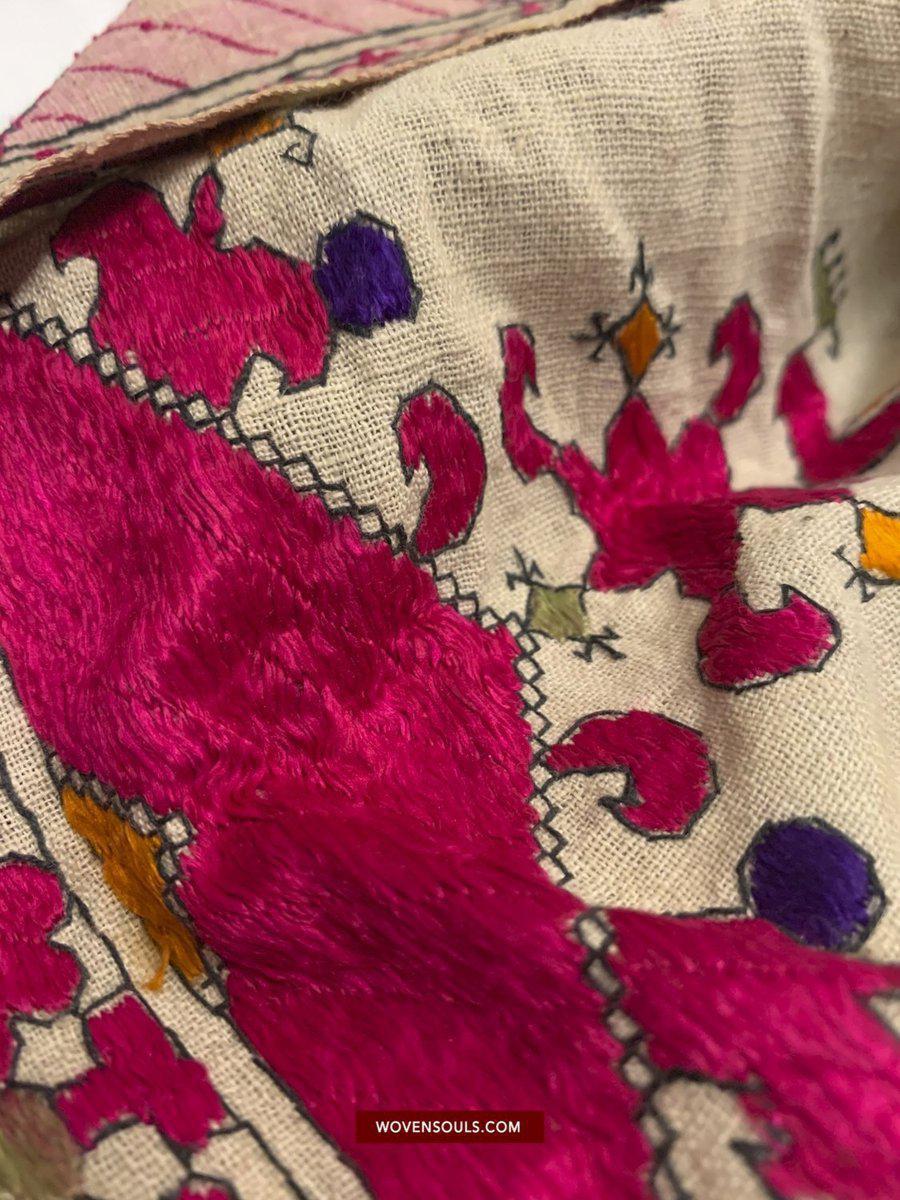 594 Swat Valley Shawl Fragment-WOVENSOULS-Antique-Vintage-Textiles-Art-Decor