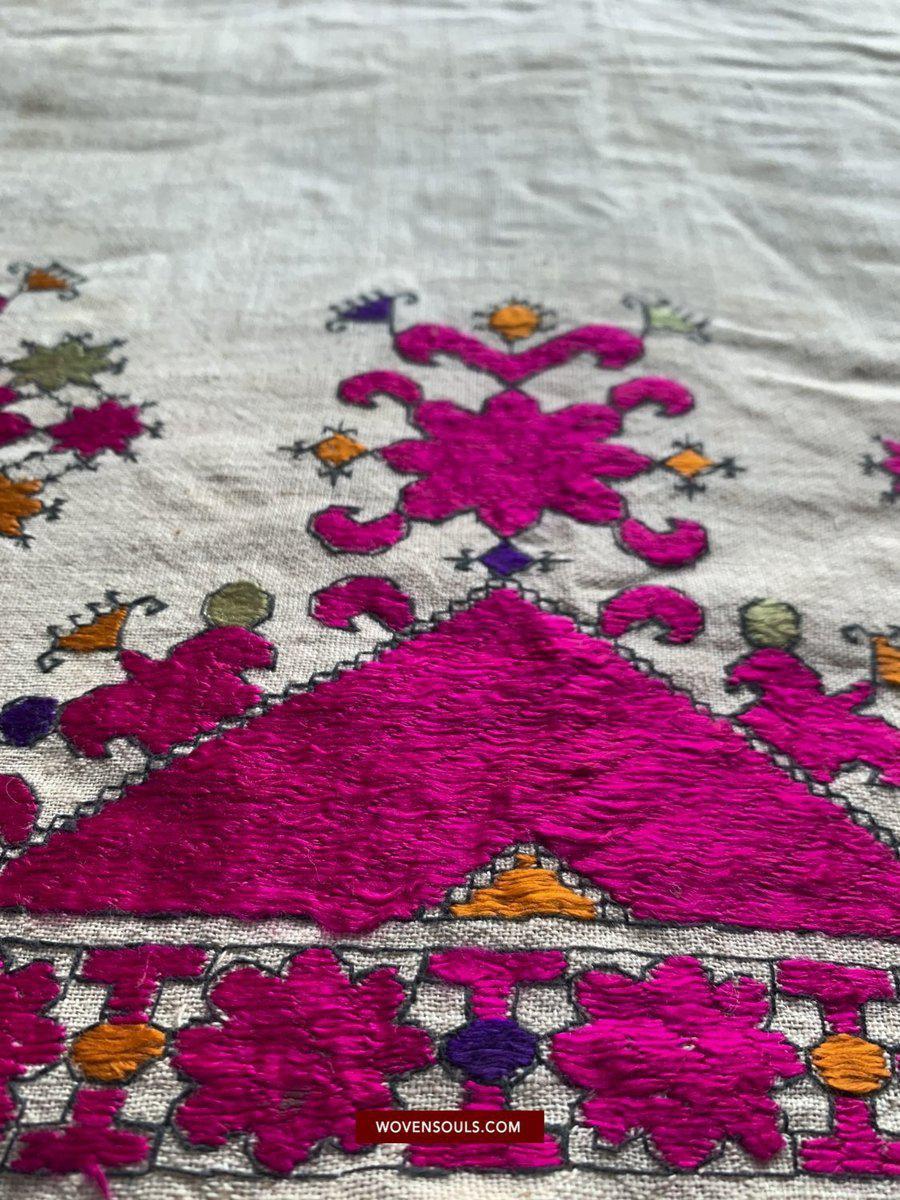 594 Swat Valley Shawl Fragment-WOVENSOULS-Antique-Vintage-Textiles-Art-Decor