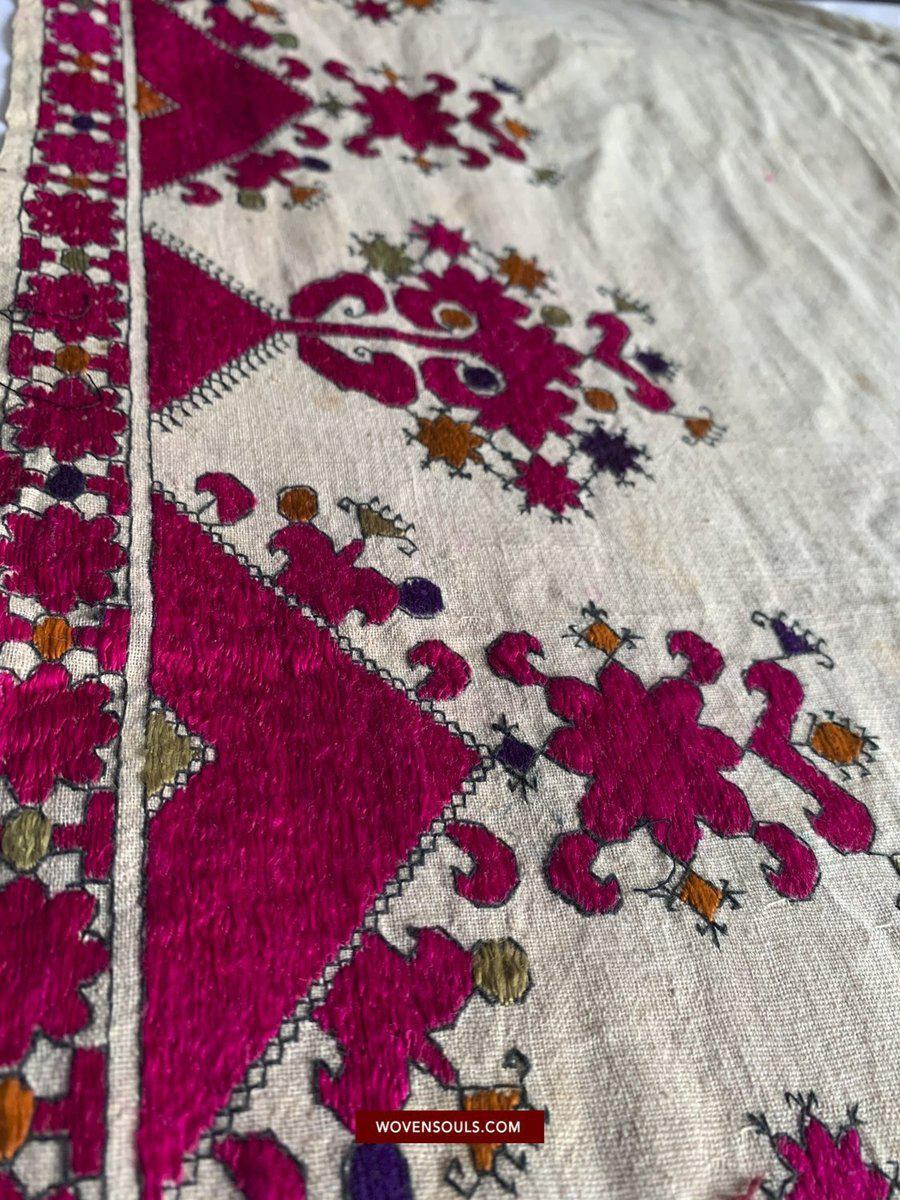 594 Swat Valley Shawl Fragment-WOVENSOULS-Antique-Vintage-Textiles-Art-Decor