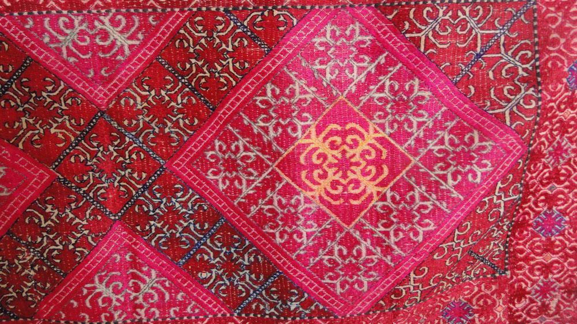 599 Antique Swat Valley Textile Art Embroidery Pillow Case-WOVENSOULS-Antique-Vintage-Textiles-Art-Decor