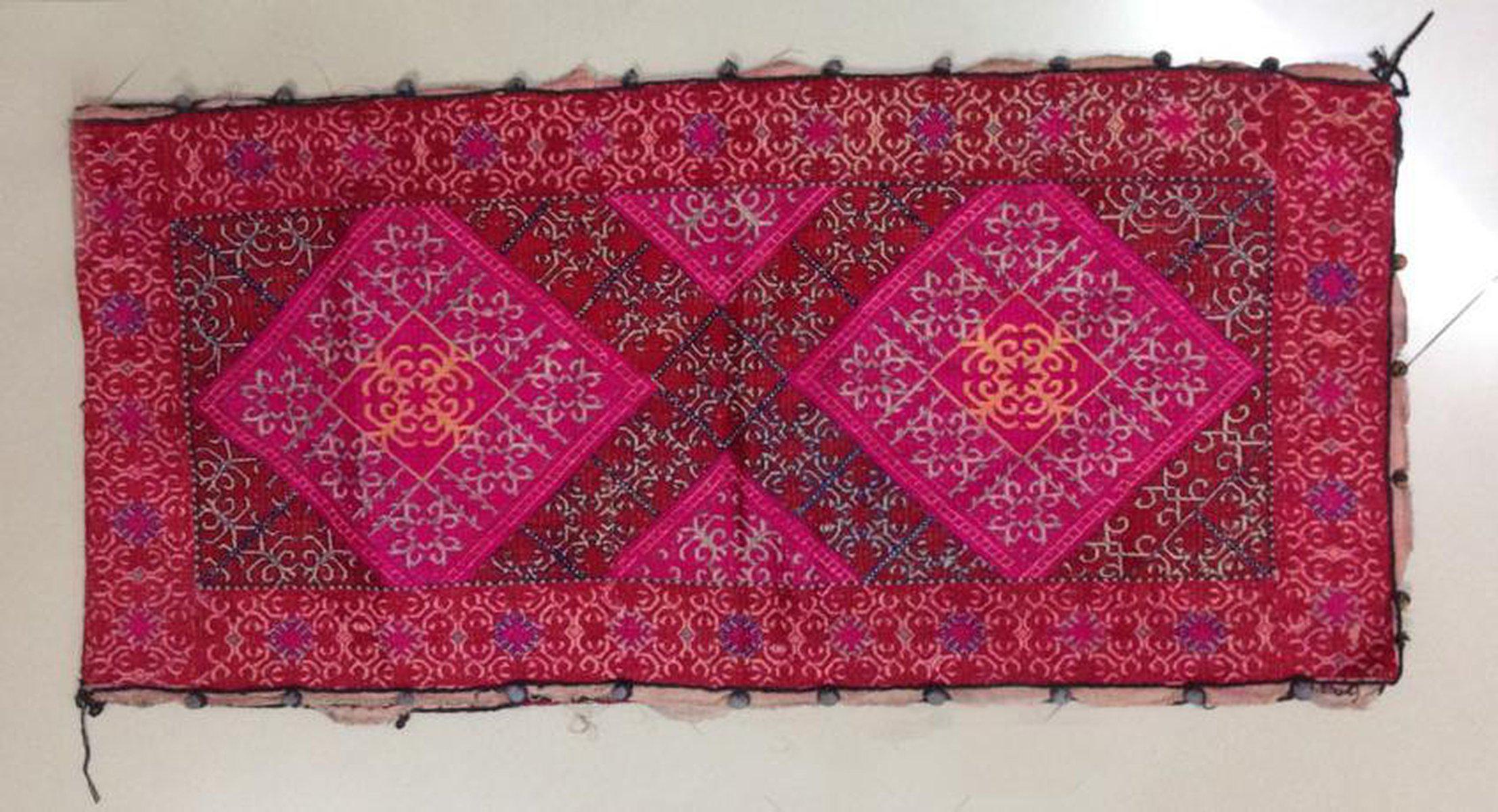 599 Antique Swat Valley Textile Art Embroidery Pillow Case-WOVENSOULS-Antique-Vintage-Textiles-Art-Decor