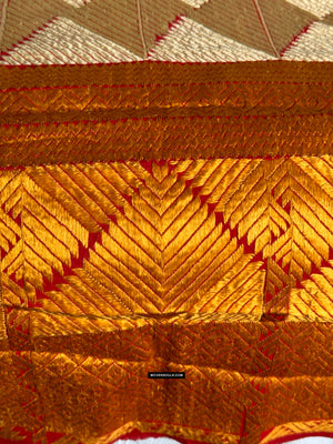 605ホワイトチャンドバグ Phulkari インドのテキスタイル