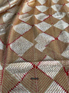 605  White Chand Bagh Phulkari Indian Textile