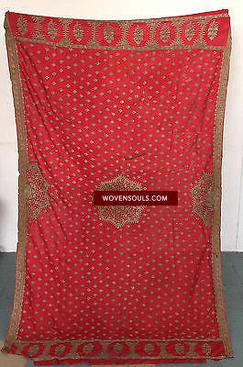 609 SOLD Rare Wedding Odhana Abochani Phulkari Shawl Textile from Sindh-WOVENSOULS-Antique-Vintage-Textiles-Art-Decor