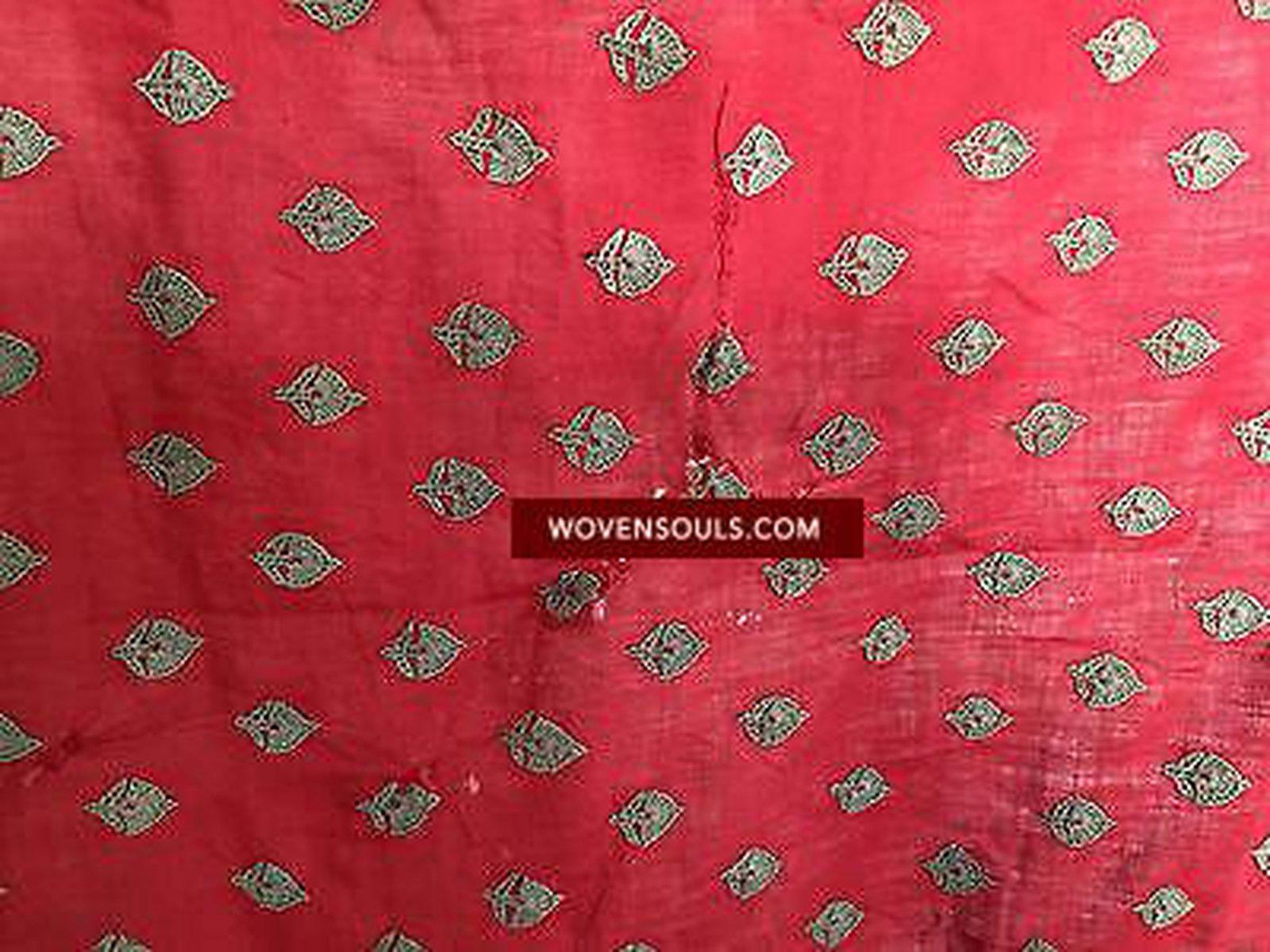 609 SOLD Rare Wedding Odhana Abochani Phulkari Shawl Textile from Sindh-WOVENSOULS-Antique-Vintage-Textiles-Art-Decor