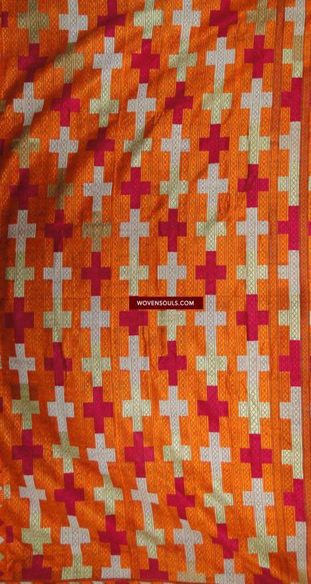 610 SOLD Old Phulkari Bagh Textile with Belan Motif-WOVENSOULS-Antique-Vintage-Textiles-Art-Decor