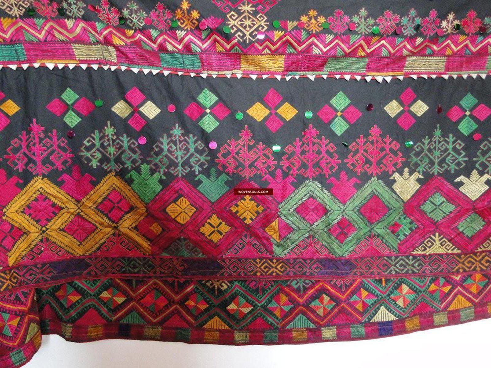 612 Superb ANtique Kohistan Wedding Shawl A+with Embroidery Textile Art-WOVENSOULS-Antique-Vintage-Textiles-Art-Decor