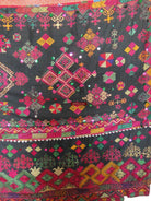 612 Superb ANtique Kohistan Wedding Shawl A+with Embroidery Textile Art-WOVENSOULS-Antique-Vintage-Textiles-Art-Decor