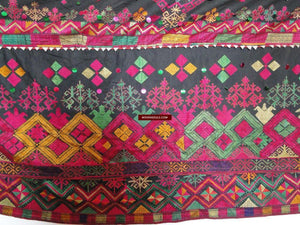 612 Superb ANtique Kohistan Wedding Shawl A+with Embroidery Textile Art-WOVENSOULS-Antique-Vintage-Textiles-Art-Decor