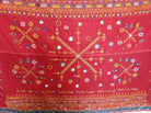 615 Old Rajasthan Odhana with Embroidery and Mirrorwork on handspun Cotton-WOVENSOULS-Antique-Vintage-Textiles-Art-Decor