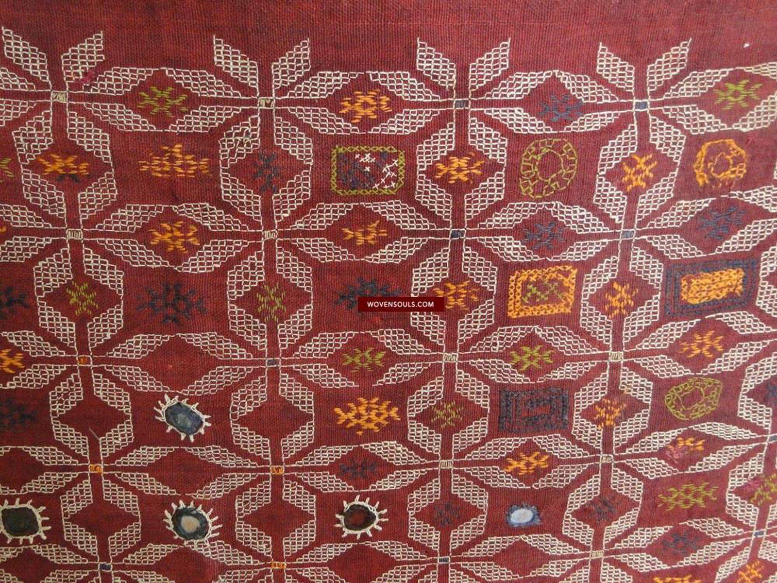 616 Old Shekhawati Bishnoi Wedding Odhana Shawl-WOVENSOULS-Antique-Vintage-Textiles-Art-Decor