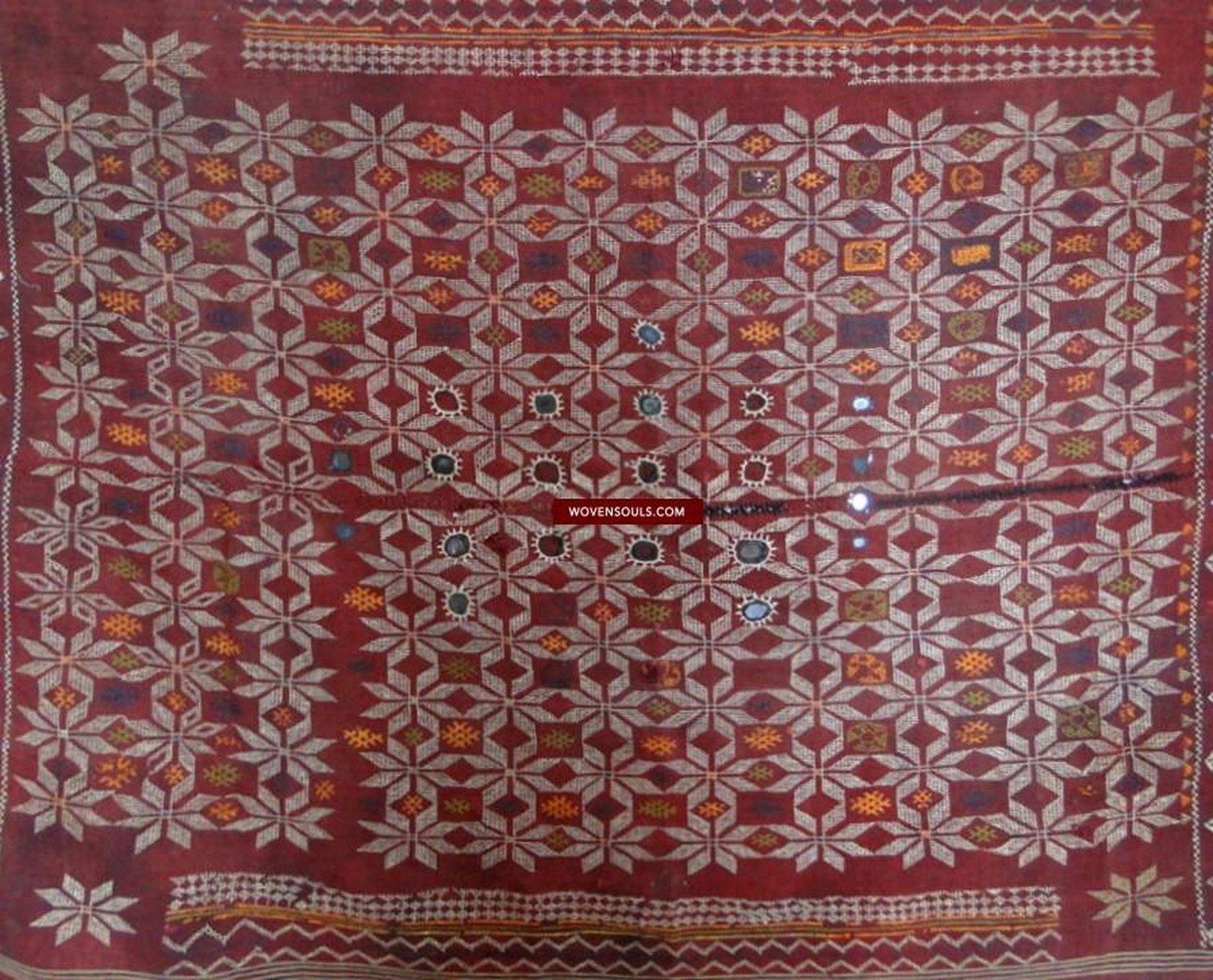 616 Old Shekhawati Bishnoi Wedding Odhana Shawl-WOVENSOULS-Antique-Vintage-Textiles-Art-Decor