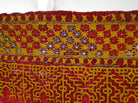 620 Old Rajasthan Shawl TExtile Art double sided embroidery-WOVENSOULS-Antique-Vintage-Textiles-Art-Decor