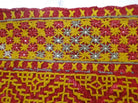 620 Old Rajasthan Shawl TExtile Art double sided embroidery-WOVENSOULS-Antique-Vintage-Textiles-Art-Decor