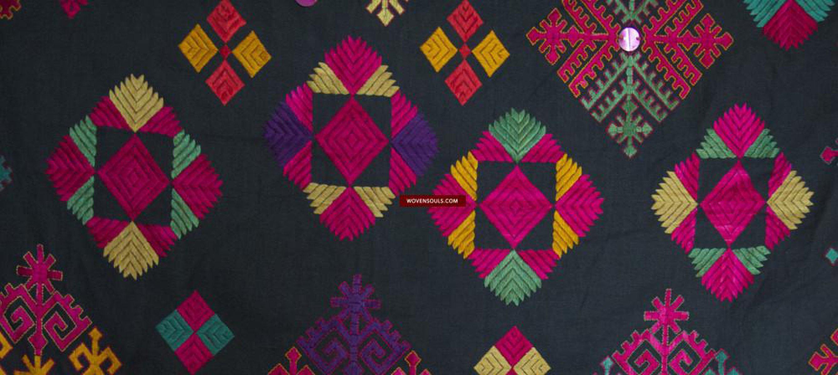 622 Vintage Kohistan Wedding Shawl with Embroidery-WOVENSOULS-Antique-Vintage-Textiles-Art-Decor