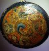 659B Antique Gold Illuminated Buddhist Thangka Mandala Art on Wood-WOVENSOULS-Antique-Vintage-Textiles-Art-Decor